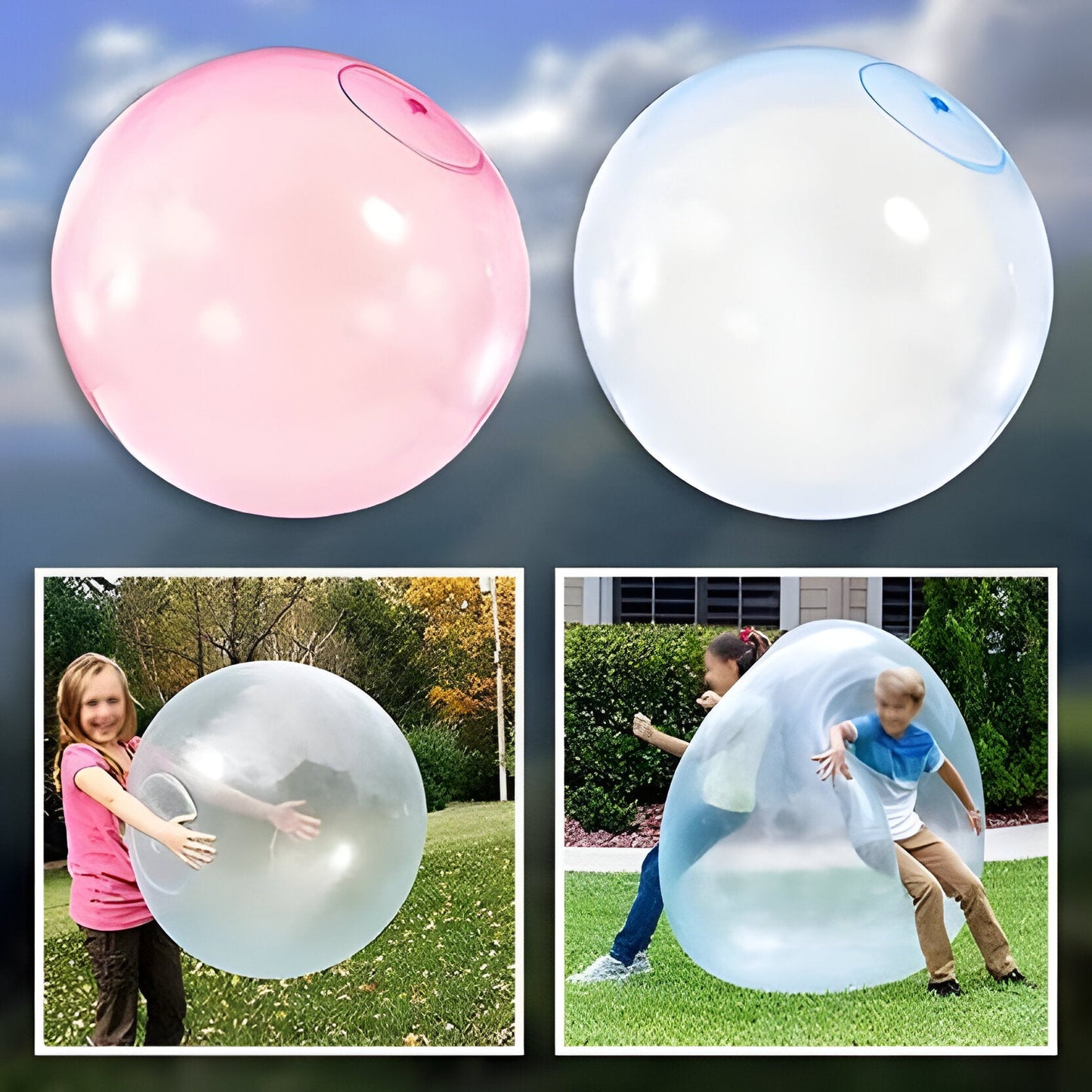 Stretchy Inflatable Bubble Ball with Burst Resistant Material for Indoor and Outdoor Play