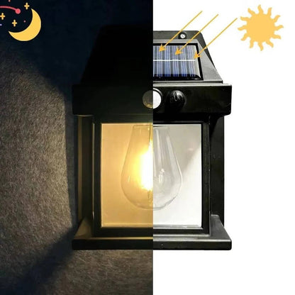 Solar Motion Sensor Wall Lamp with 600 Lumen Output and IP65 Weather Protection
