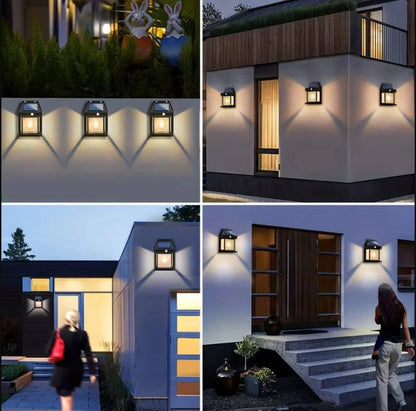 Solar Motion Sensor Wall Lamp with 600 Lumen Output and IP65 Weather Protection