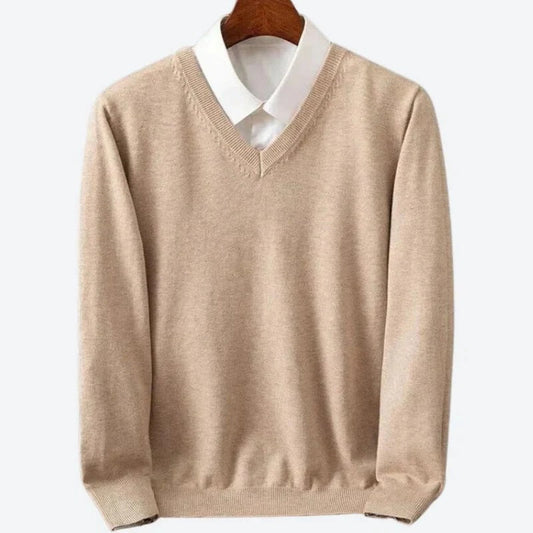 Crew Neck Sweater with Ribbed Build and Temperature Control