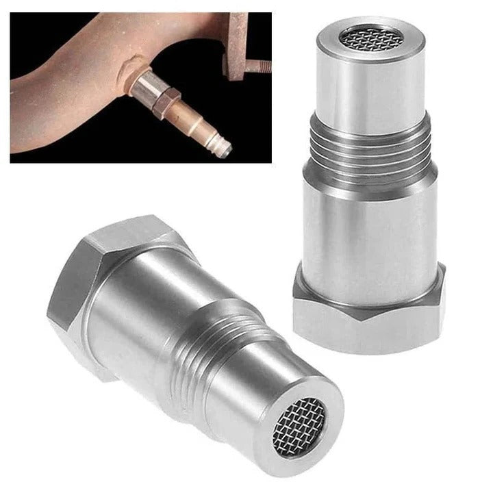 Oxygen Sensor Adapter with Integrated Mini Catalytic Element and Mesh Filter, M18 × 1.5