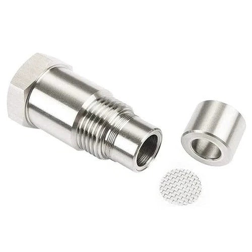 Oxygen Sensor Adapter with Integrated Mini Catalytic Element and Mesh Filter, M18 × 1.5