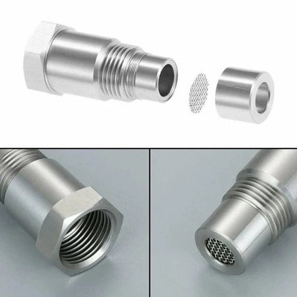 Oxygen Sensor Adapter with Integrated Mini Catalytic Element and Mesh Filter, M18 × 1.5