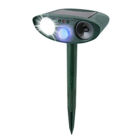 Motion Sensor Animal Repeller with Solar Charging and Ultrasonic Sound, 30ft Range
