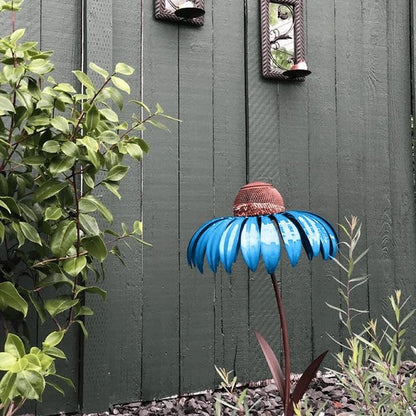 Outdoor Metal Coneflower Bird Feeder