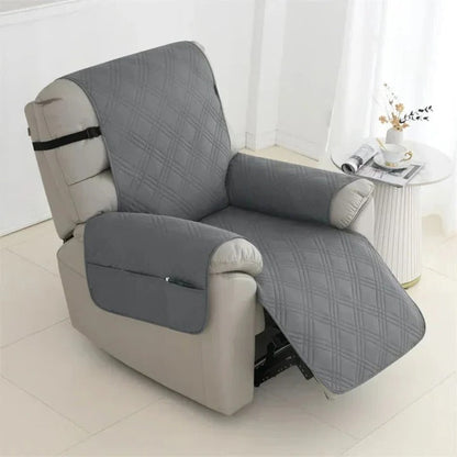 Quilted Recliner Slipcover with Water Resistant Barrier and Machine Washable Fabric