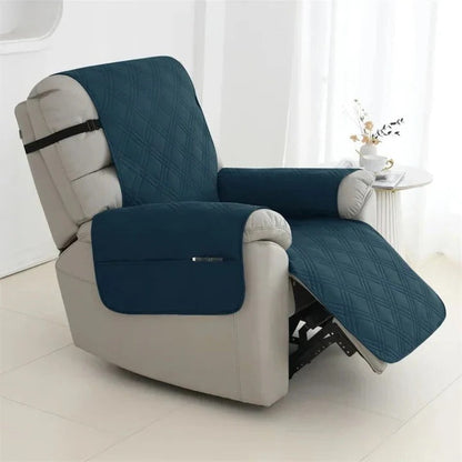 Quilted Recliner Slipcover with Water Resistant Barrier and Machine Washable Fabric