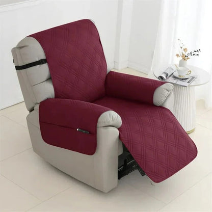 Quilted Recliner Slipcover with Water Resistant Barrier and Machine Washable Fabric
