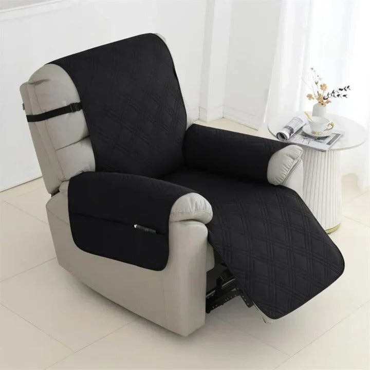 Quilted Recliner Slipcover with Water Resistant Barrier and Machine Washable Fabric