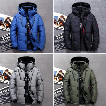 Insulated Winter Jacket With Hood And Thermal Lining For Extreme Cold