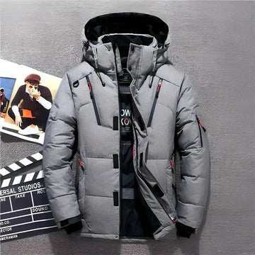 Insulated Winter Jacket With Hood And Thermal Lining For Extreme Cold