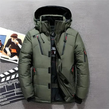 Insulated Winter Jacket With Hood And Thermal Lining For Extreme Cold