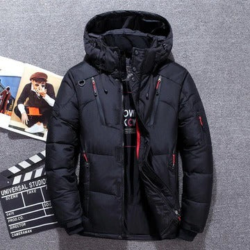 Insulated Winter Jacket With Hood And Thermal Lining For Extreme Cold