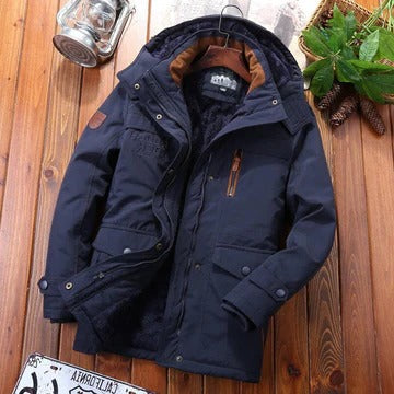 Hooded Winter Jacket For Men Insulated Waterproof Windproof Warm Parka