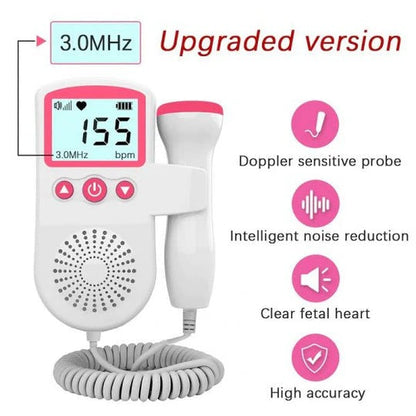 Heart Rate Monitor with Detachable Probe and Backlit Display, 50-240 BPM