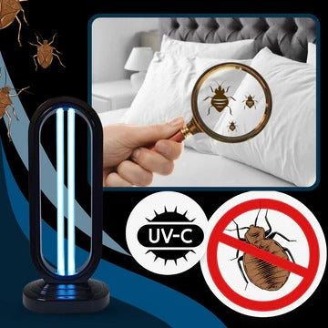 UV Light Bulb with Remote Timer Control and Portable Base for Indoor Surfaces