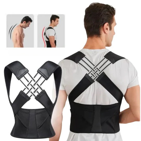 Shoulder and Back Posture Brace with Adjustable Straps and Hidden Profile