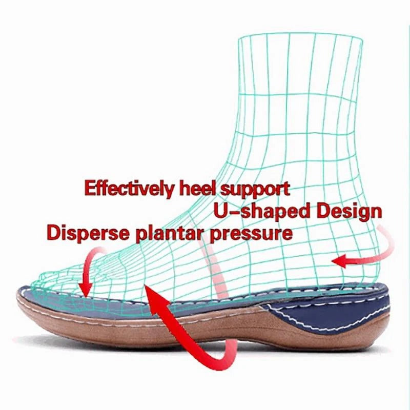 Women's Wide Toe Slip-On Flats with Padded Insole and Air-Permeable Upper