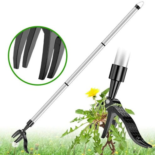 Four Claw Weed Puller with Foot Pedal and Full Length Handle