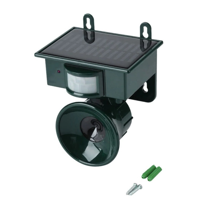 Motion Activated Bird Repeller with Solar Panel and Sound Deterrent