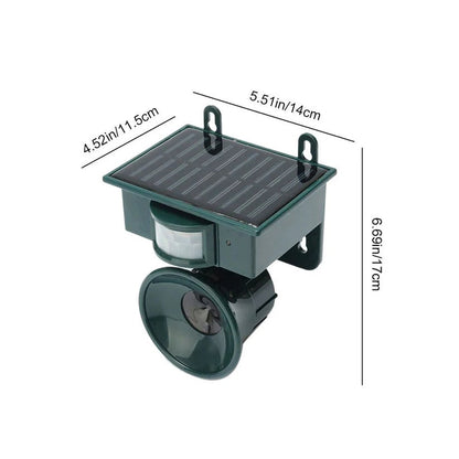 Motion Activated Bird Repeller with Solar Panel and Sound Deterrent