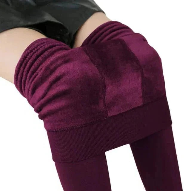 Fleece Lined Leggings with High Waist and Tummy Control Panel