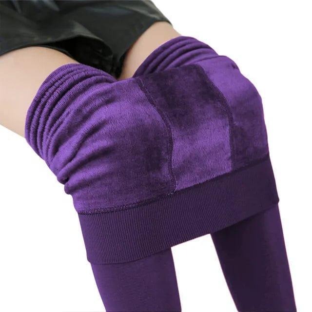 Fleece Lined Leggings with High Waist and Tummy Control Panel