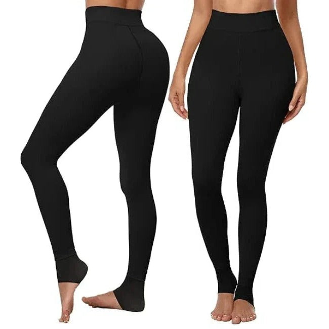 Fleece Lined Leggings with High Waist and Tummy Control Panel