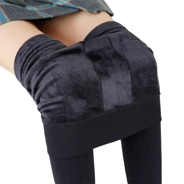 Fleece Lined Leggings with High Waist and Tummy Control Panel