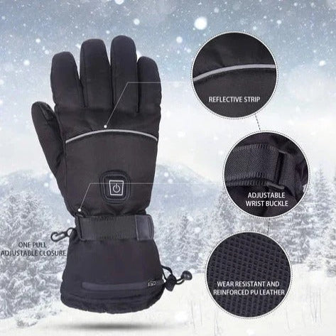 Heated Gloves Rechargeable Durable For Cold-Weather Outdoor Activities