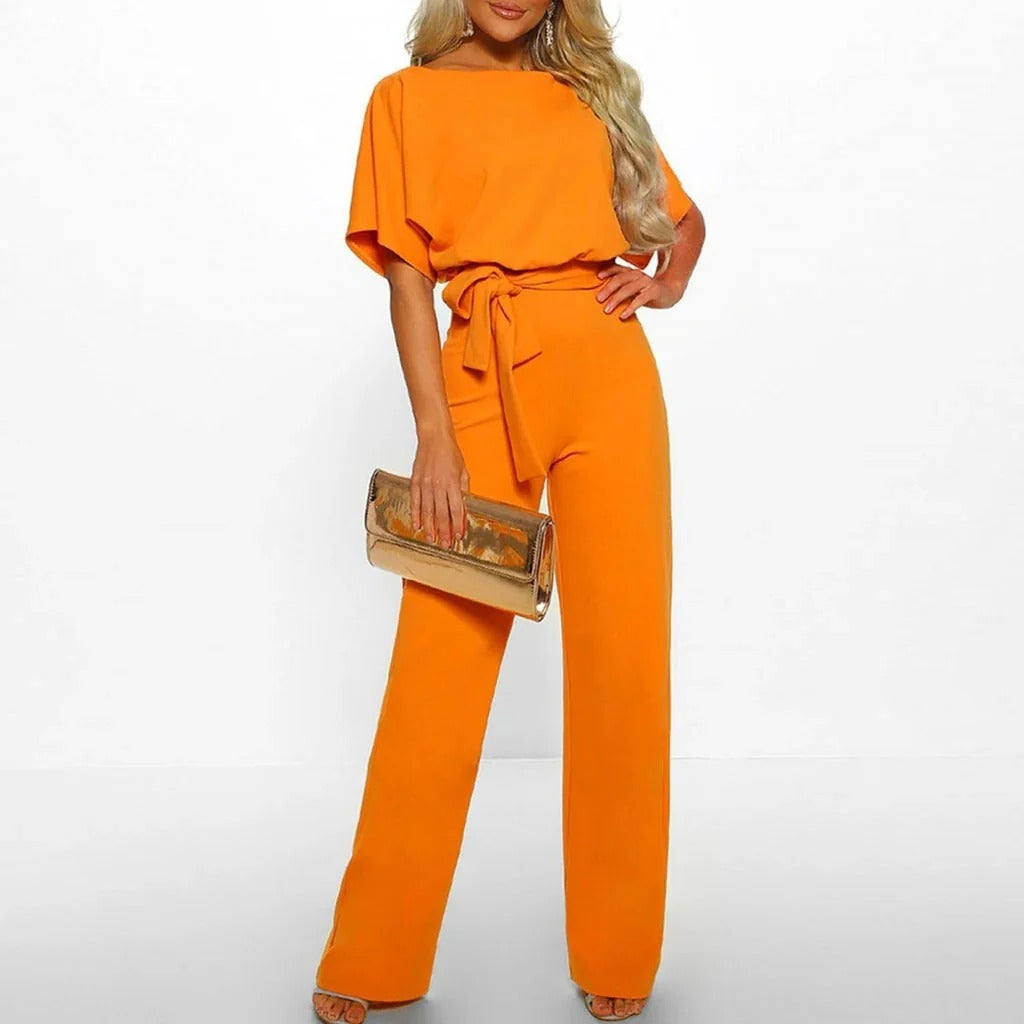 Women's Jumpsuit with Stretchy Waist and Full Body Coverage, 7 Colors