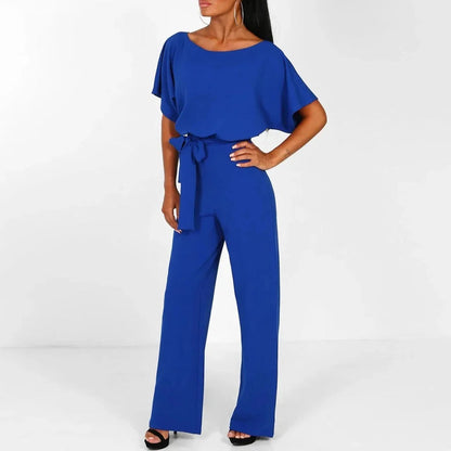 Women's Jumpsuit with Stretchy Waist and Full Body Coverage, 7 Colors