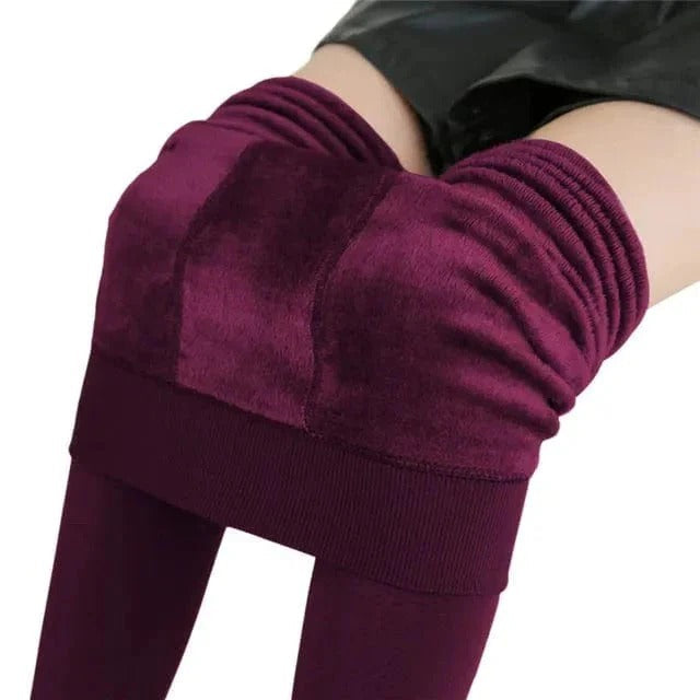Leggings Fleece-Lined High-Waist Thermal Winter Pants For Women