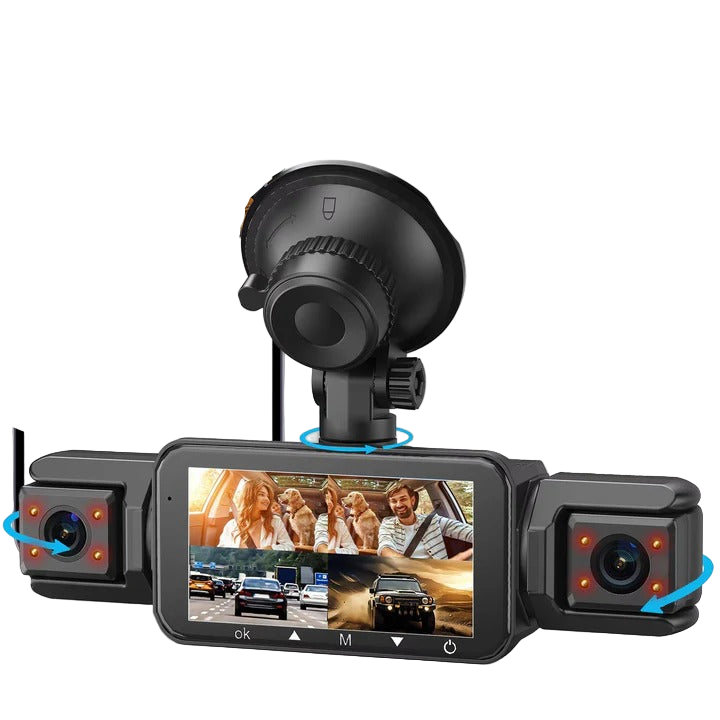 Four Camera Dash Cam with 1920P Front Recording and Night Vision