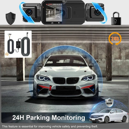 Four Camera Dash Cam with 1920P Front Recording and Night Vision