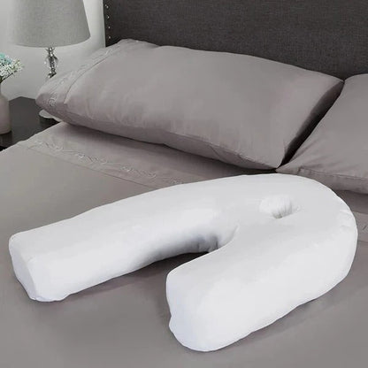 Side Sleeper Pillow with Ear Hole and Contoured Neck Design