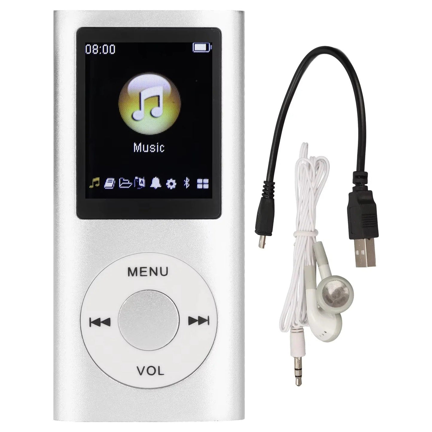 Portable MP3 Player with Lossless Audio and 1.8 Inch LCD Screen, Extended Battery Life