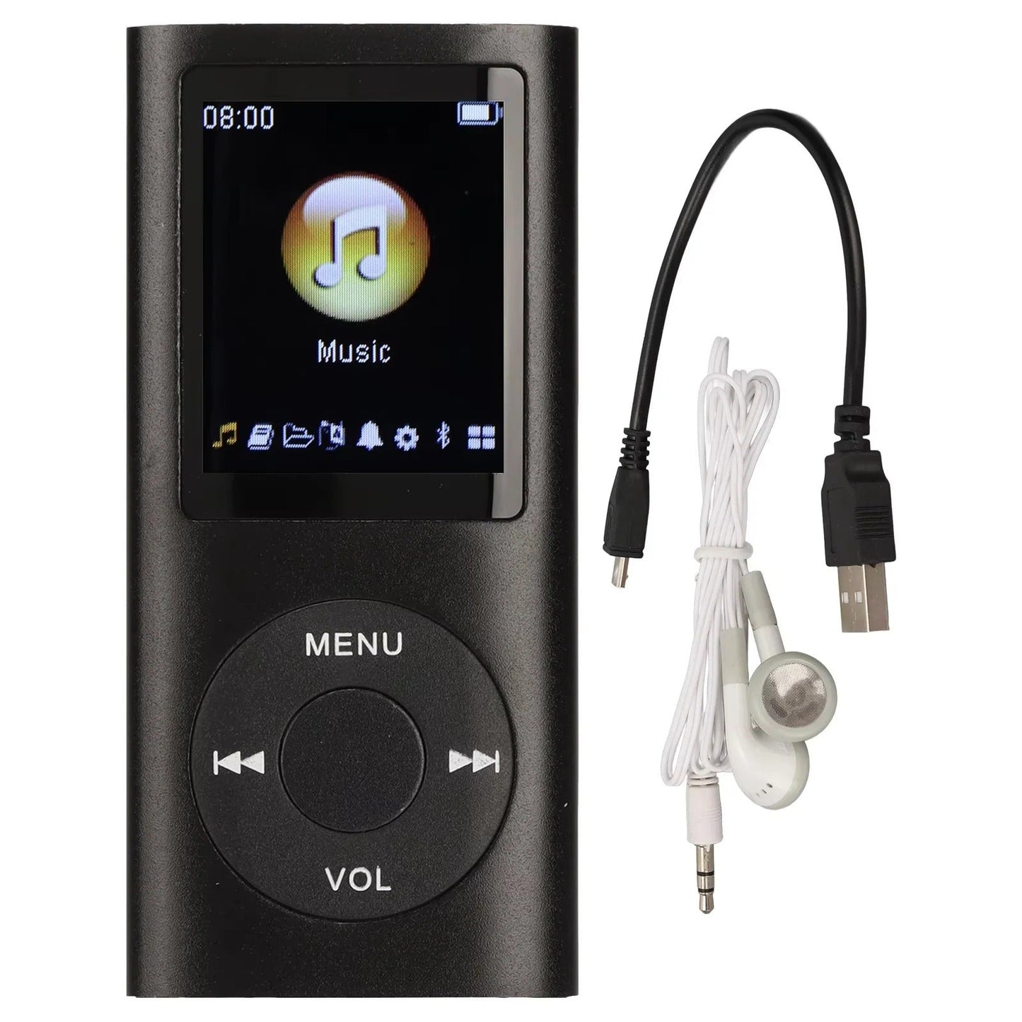 Portable MP3 Player with Lossless Audio and 1.8 Inch LCD Screen, Extended Battery Life