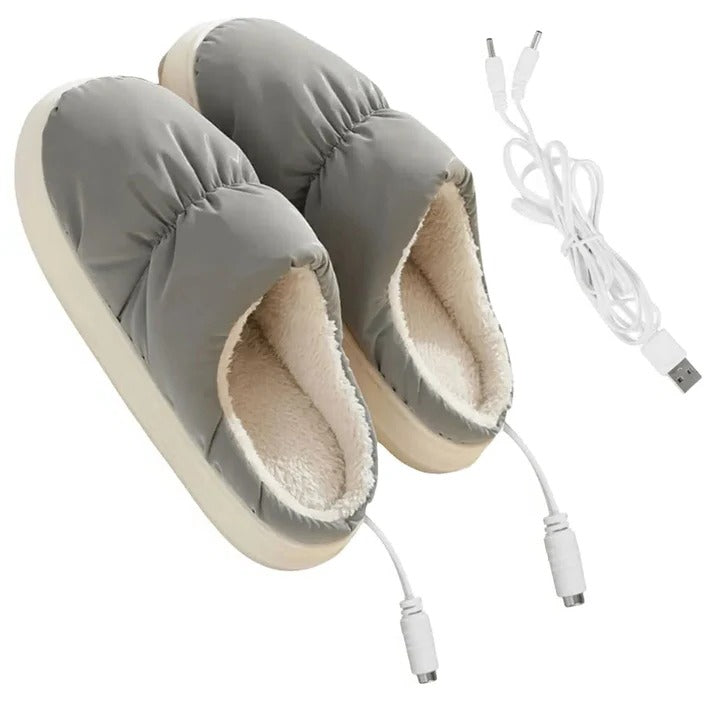 Heated Slippers with USB Power and Temperature Control, One Size Fits Most