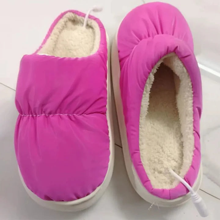 Heated Slippers with USB Power and Temperature Control, One Size Fits Most