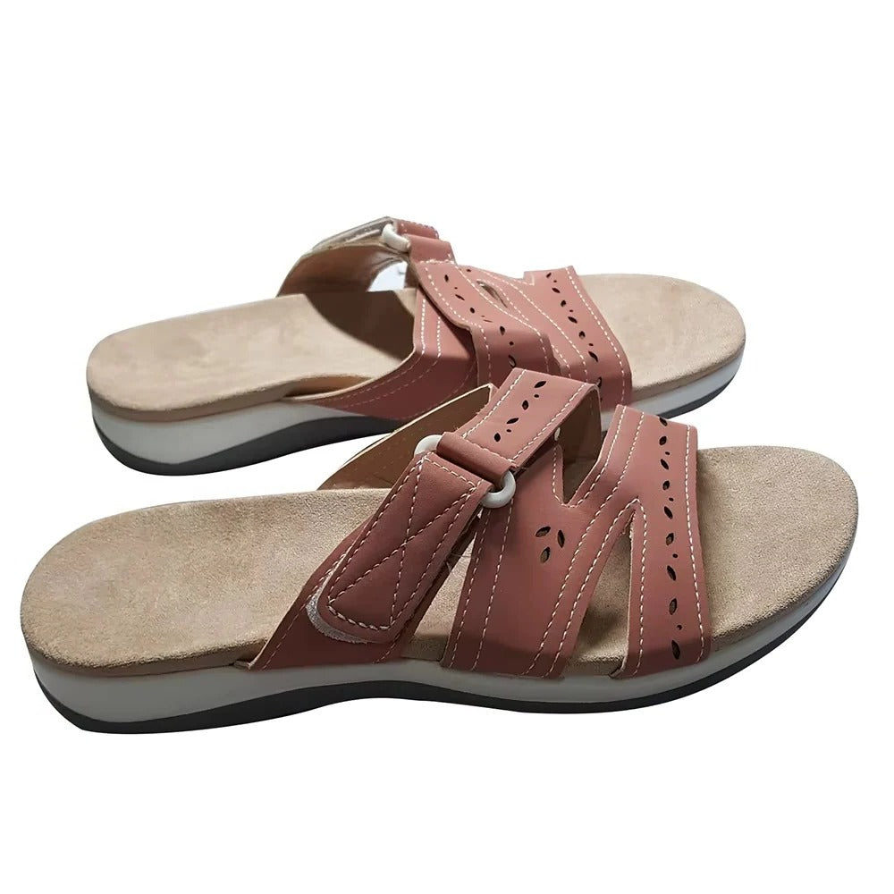 Women's Sandals with Hollow-Out Upper and Cushioned Footbed for Summer Walking