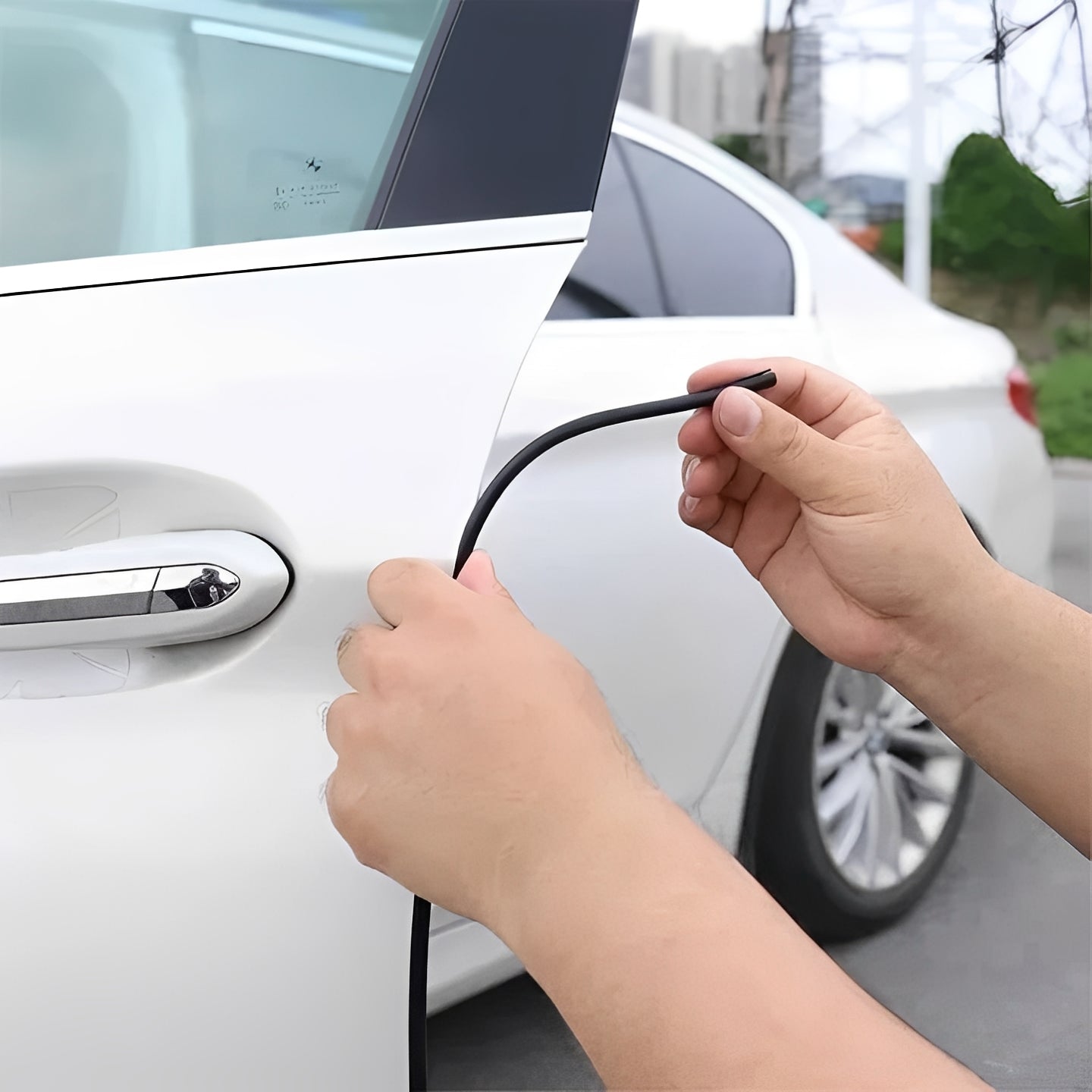 Car Door Edge Protector Strip with Pressure Fit Installation, 16.4 Feet