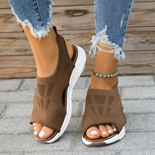 Padded Mesh Sandals for Women with Contouring Foam