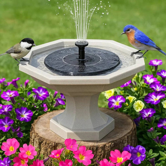 Floating Solar Water Fountain with Automatic Sun Activation and Oxygenation