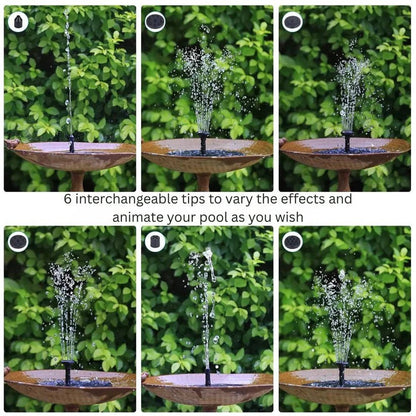 Floating Solar Water Fountain with Automatic Sun Activation and Oxygenation