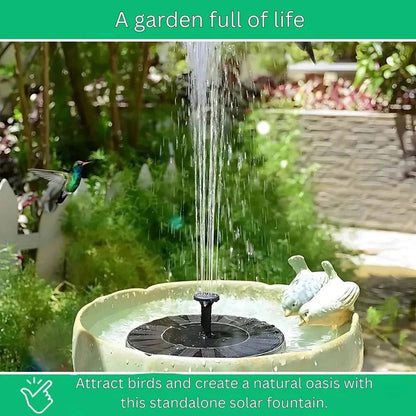 Floating Solar Water Fountain with Automatic Sun Activation and Oxygenation