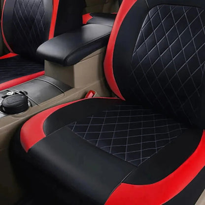 5 Seat Car Seat Covers with PU Material, 5mm Sponge Padding, and UV Protection