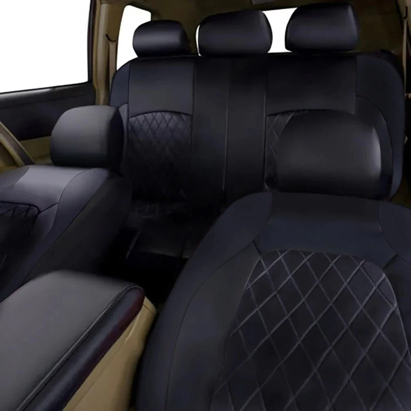 5 Seat Car Seat Covers with PU Material, 5mm Sponge Padding, and UV Protection