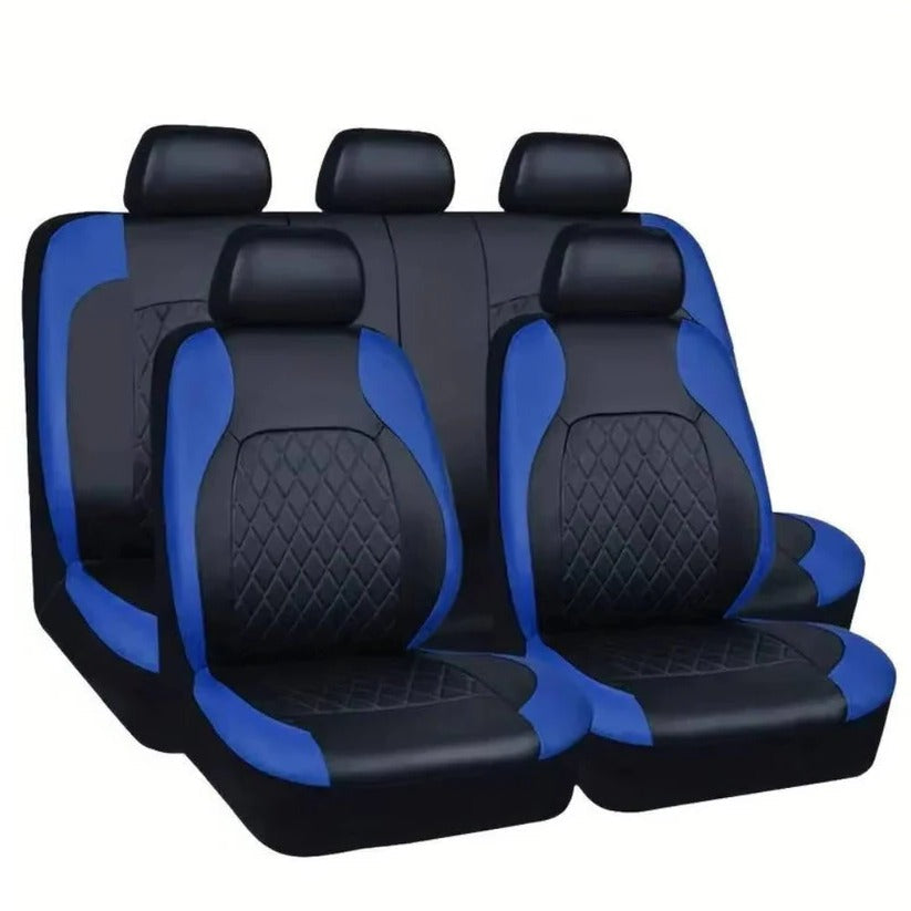 5 Seat Car Seat Covers with PU Material, 5mm Sponge Padding, and UV Protection
