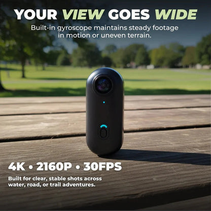4K Action Camera with Wide Angle Lens and 128GB Storage, Mountable Design